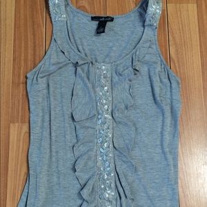 willi smith grey embellished tank